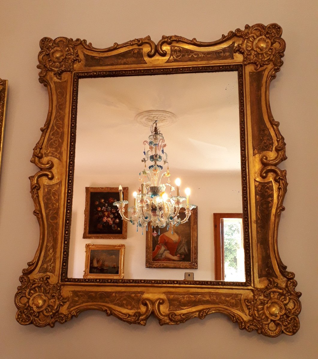 Miroir dans Cadre Bois Doré - Venise XVIII s.