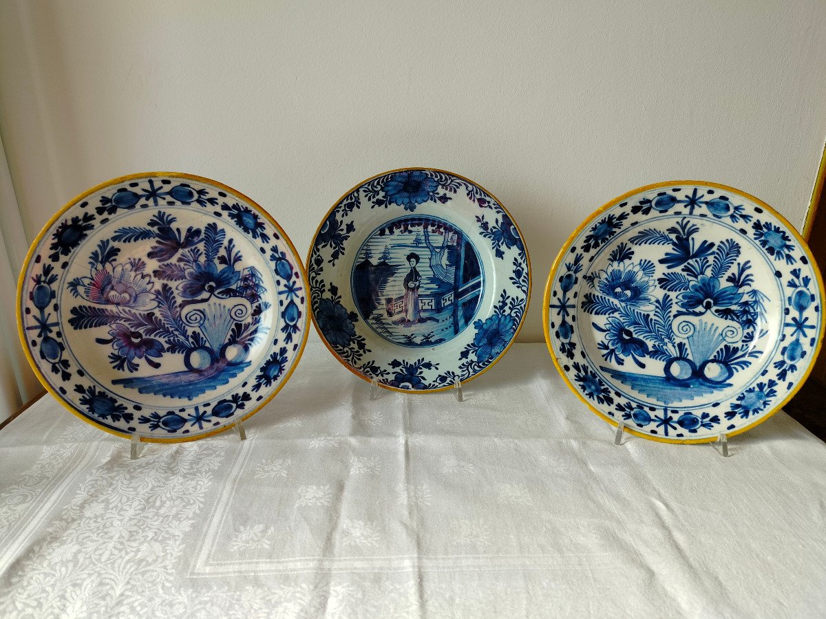 Assiettes  ''DELFT  XVIII s.''  -photo-2