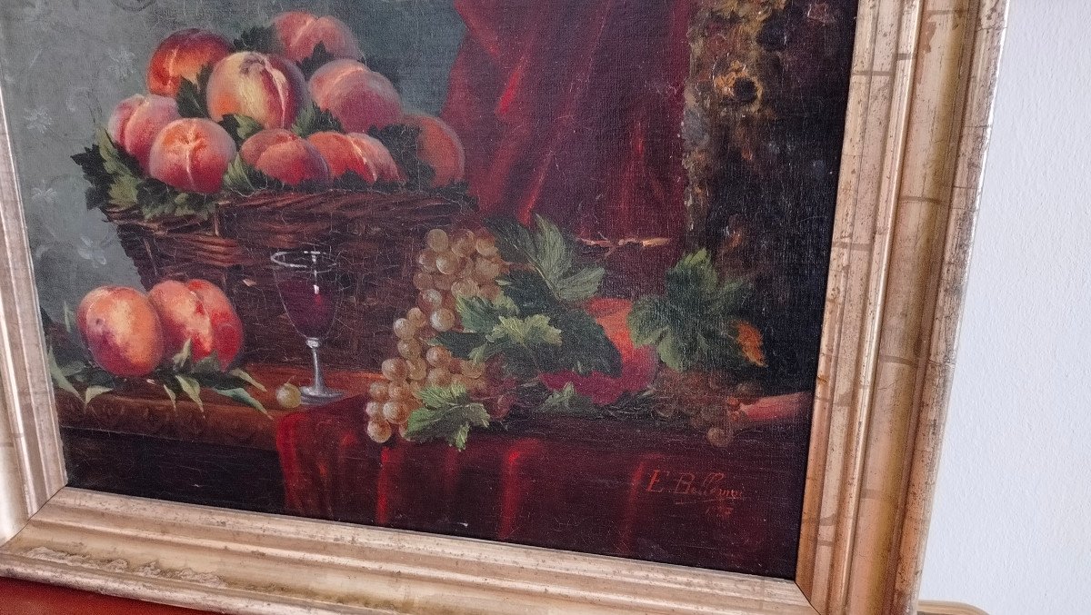 Still Life With Peaches 1887  Painting Oil On Canvas -photo-3