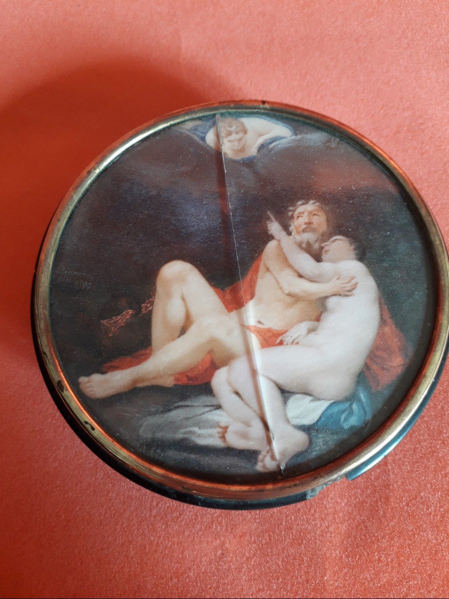 Venise -Bianconi 1799 -Tabat.  ivoire XVIII- Jupiter-Sémélé et Junon-photo-7