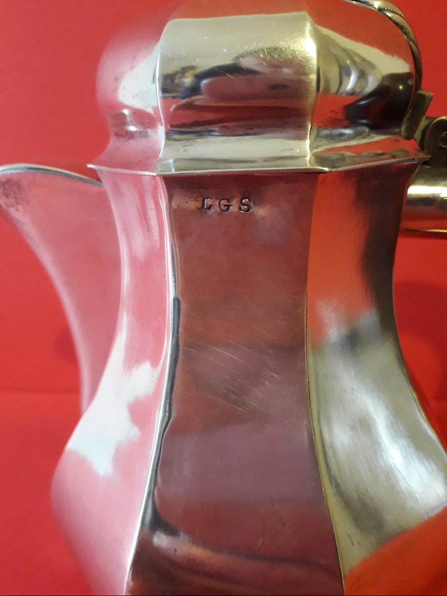 Sterling Silver English Coffee Maker-photo-2