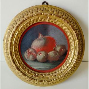 Round Still Life  Pomegranate And Figs