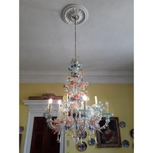  Chandelier 12 Lights Blown Glass  Murano Venice 