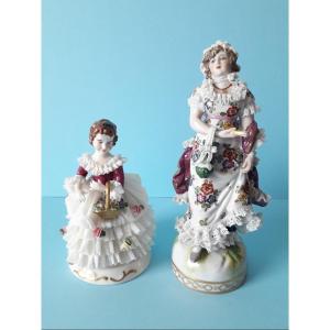 Statuettes-Porcelaine de Dresde et Sèvres.