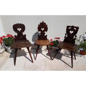  3 Alpine Oak  Chairs XVII 