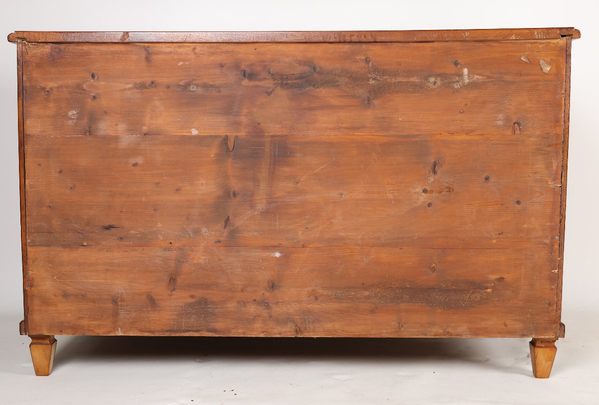 Louis XVI-period Walnut Chest Of Drawers With Marquetry, Central Europe, Circa 1800-photo-7