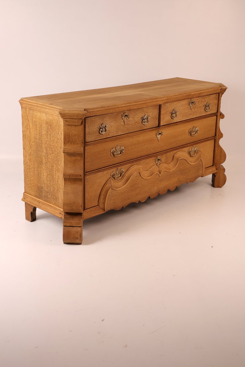 Commode baroque hollandaise du XVIIIᵉ siècle en chêne blanchi, Pays-Bas-photo-7