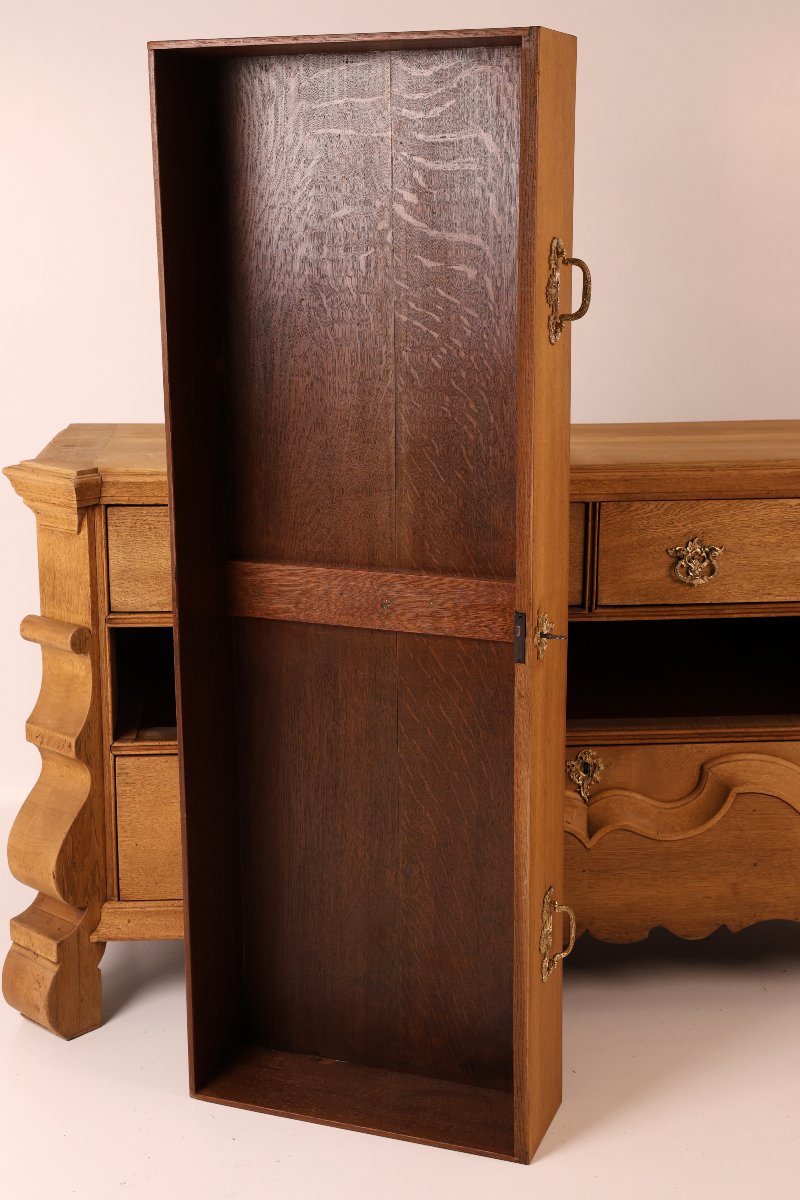 Commode baroque hollandaise du XVIIIᵉ siècle en chêne blanchi, Pays-Bas-photo-8