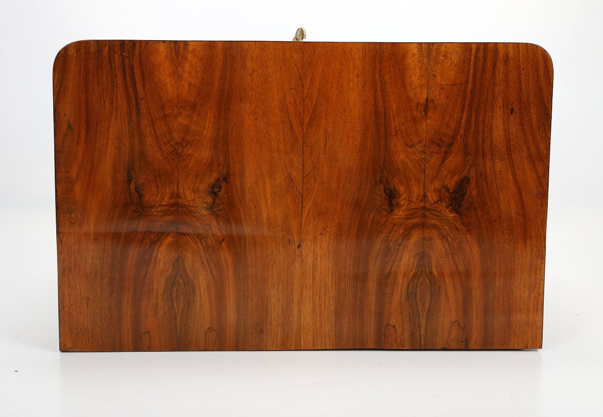 Antique Chest Of Drawers From Southern Germany, Circa 1825, Made Of Walnut Veneer-photo-2