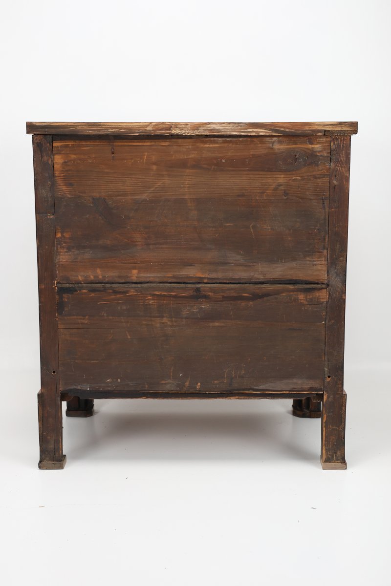 Antique Chest Of Drawers From Southern Germany, Circa 1825, Made Of Walnut Veneer-photo-6