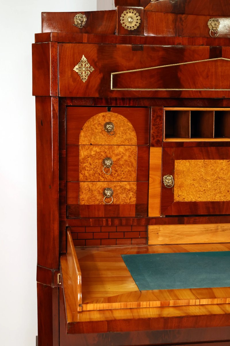Empire-style Mahogany Drop-leaf Desk, Early 19th Century, Circa 1810-photo-3