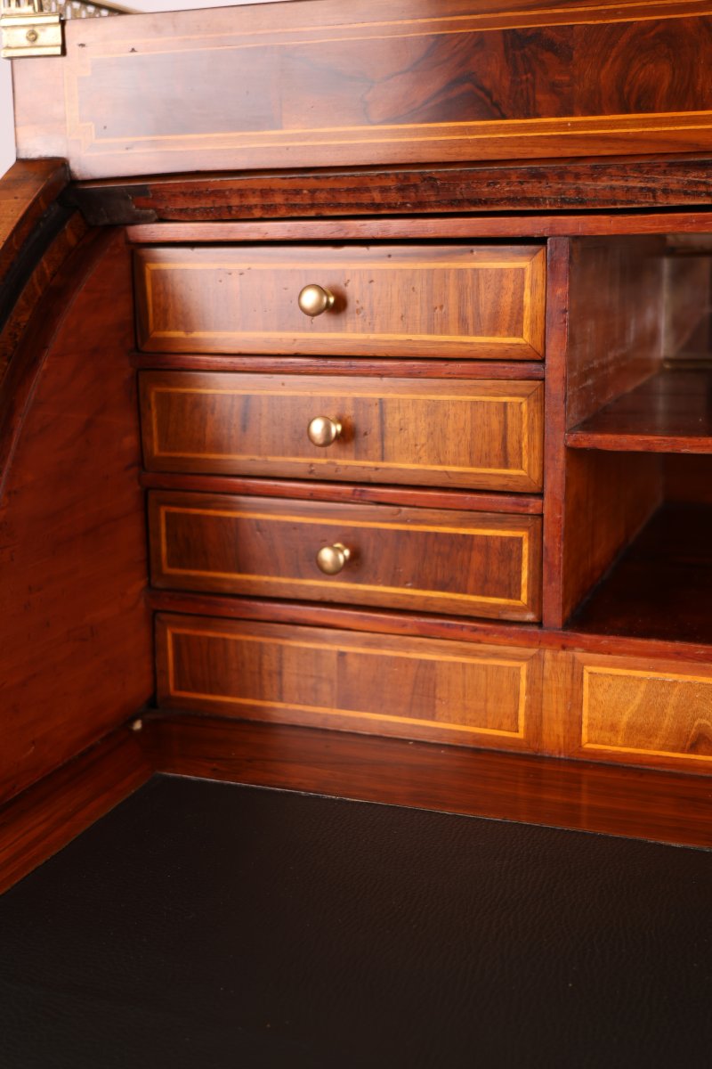 Late 18th Century Cylinder Desk With Beautiful Patina, France, Circa 1800-photo-6