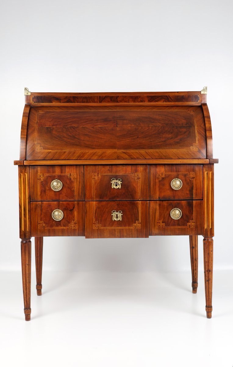Late 18th Century Cylinder Desk With Beautiful Patina, France, Circa 1800