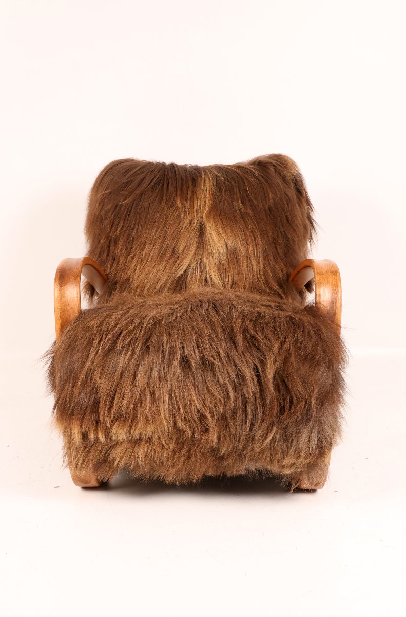 H-269 Armchair By Jindřich Halabala, Circa The 1930s, Made Of Icelandic Sheep's Wool-photo-1