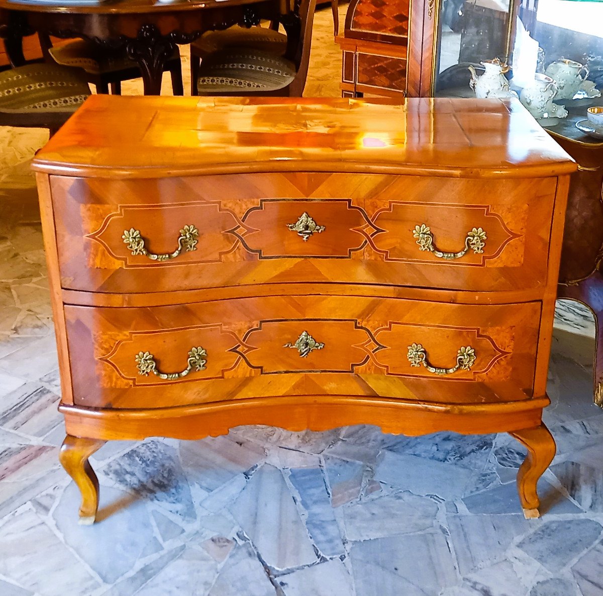 18th Century Rococo Commode Around 1750 A Great Rarity-photo-4