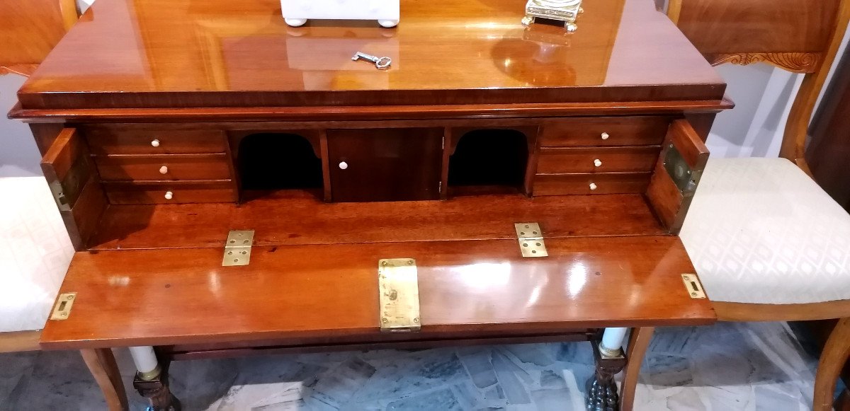 Commode Empire / Biedermeier Du D&eacute;but Du 19&egrave;me Si&egrave;cle Avec Un Secr&eacute;taire !!!-photo-1