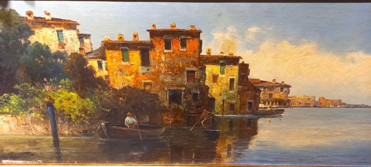 Une Vue Pittoresque De Venise Rudolf Weber, Fin 19&egrave;me Si&egrave;cle-photo-2