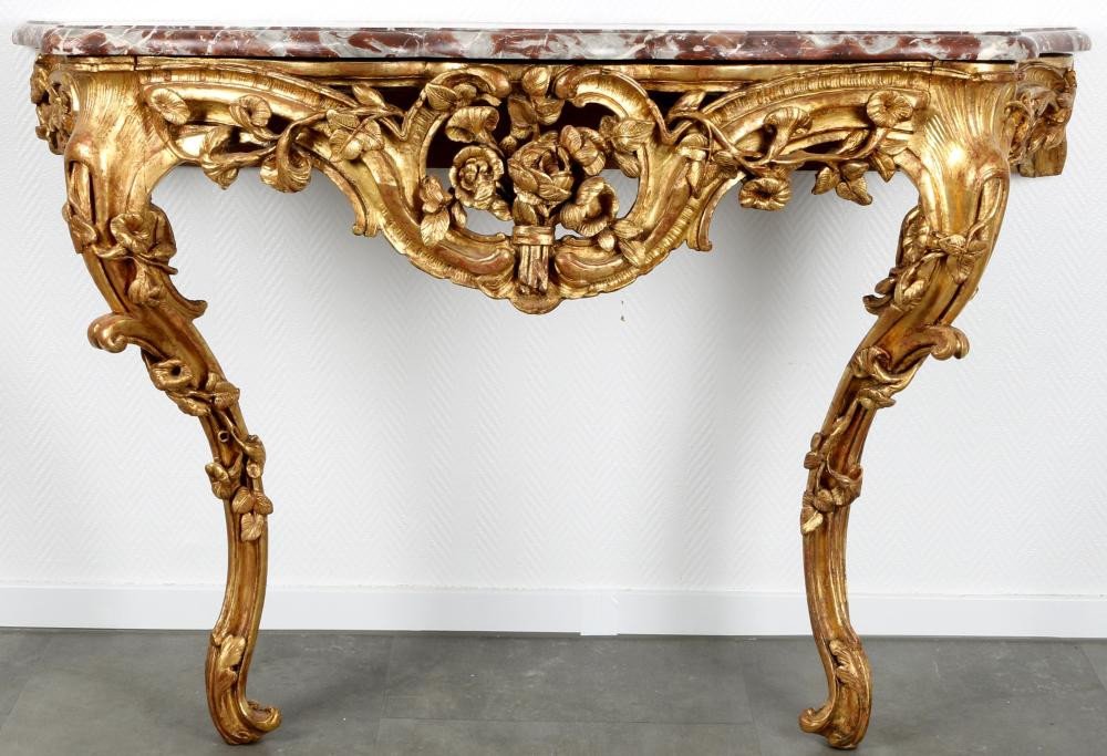 Console De Style Louis XV Du 18ème Siècle Vers 1750-photo-2