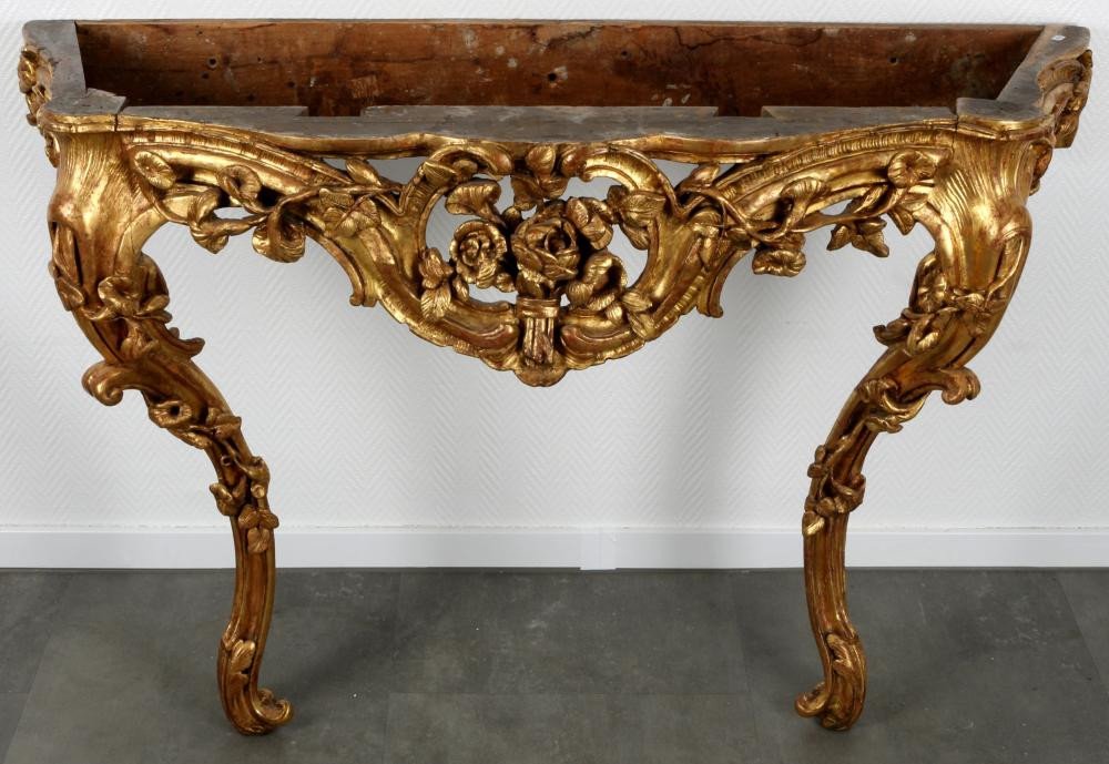 Console De Style Louis XV Du 18ème Siècle Vers 1750-photo-3