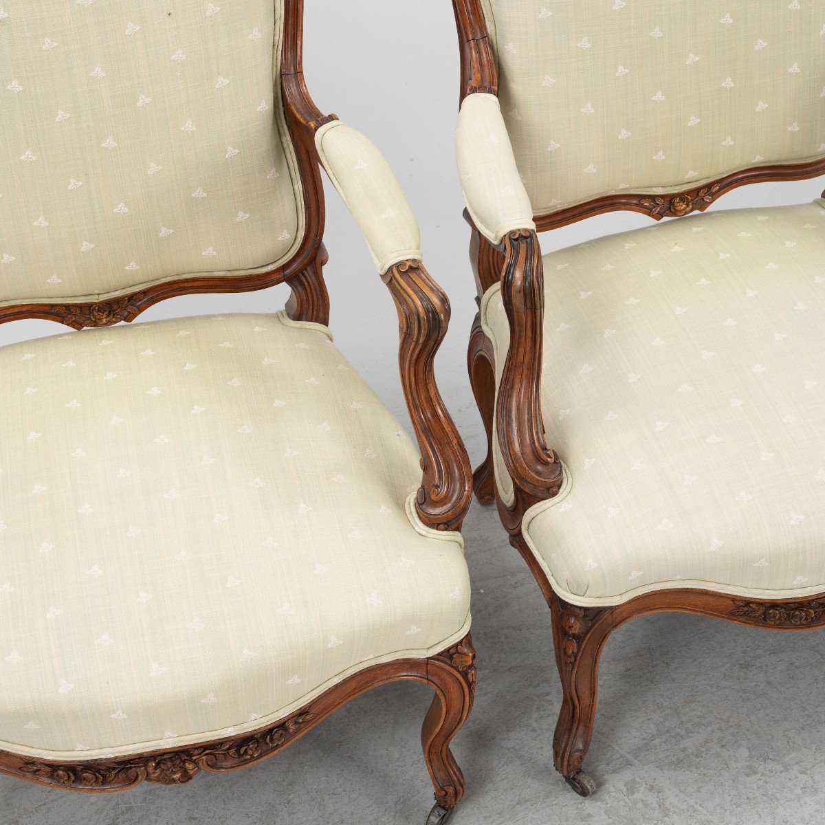 19th Century Neo-rococo Style Armchairs In 1880-photo-1