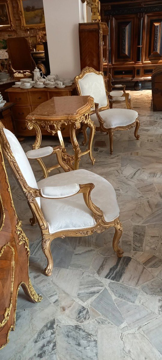 Une Paire De Fauteuils, 19ème Siècle, De Style Louis XV, Vers 1860, Beaux-photo-3