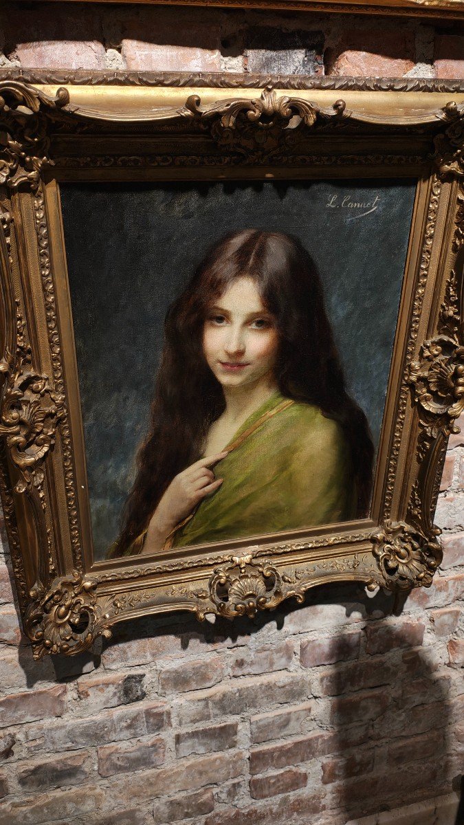 The Girl In Green By Louise Canuet, 19th Century France, It's Crazy!!!-photo-3