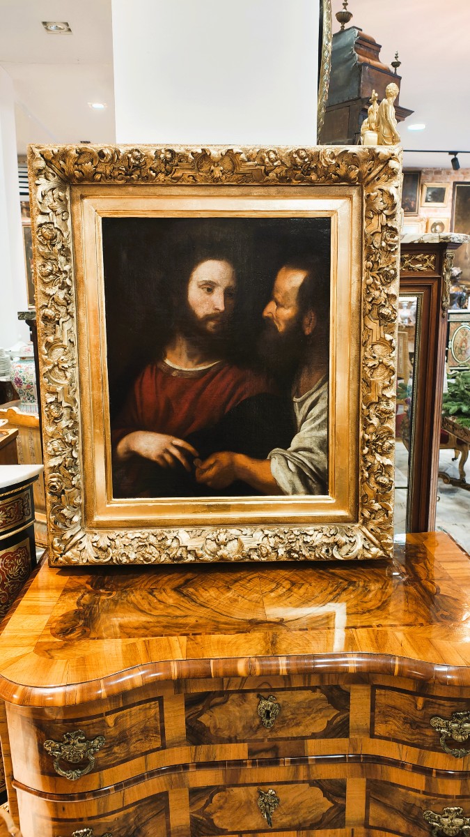 Le Christ de la monnaie (La Revenue du Temple) – un tableau du peintre italien de la Renaissanc-photo-2