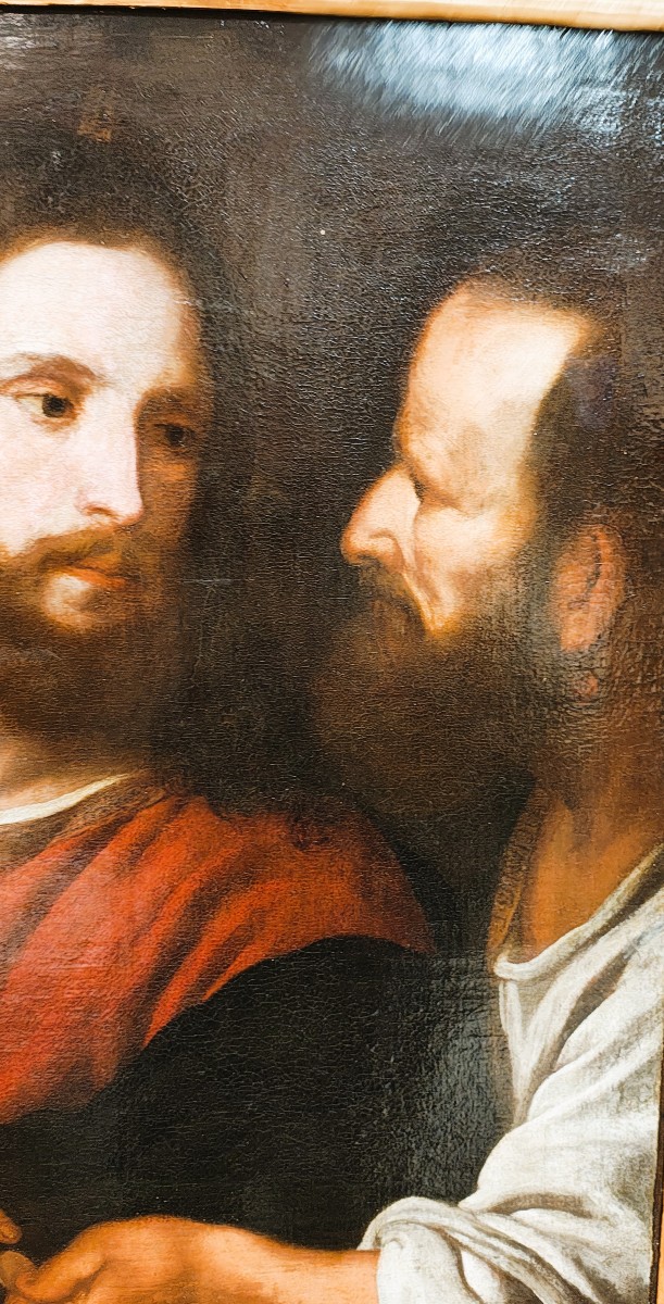 Le Christ de la monnaie (La Revenue du Temple) – un tableau du peintre italien de la Renaissanc-photo-3