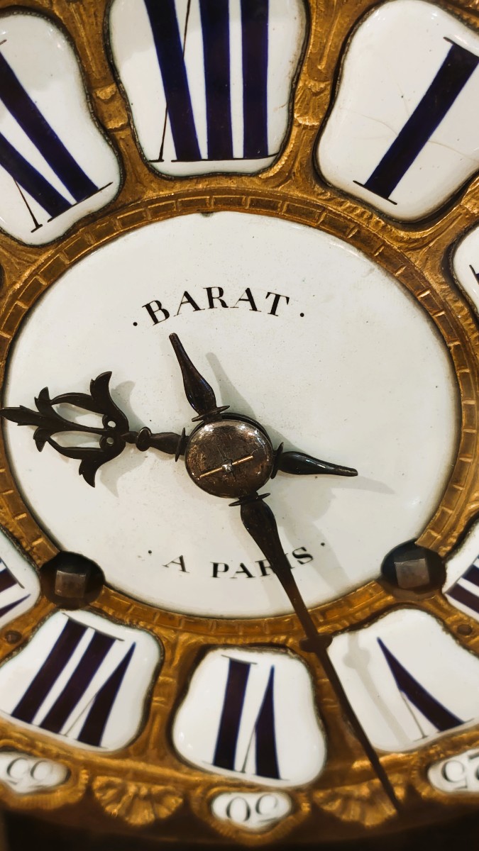 Pendule de console Boulle du XVIIIe siècle, Pierre Philippe Barat, vers 1740, époque Louis XV-photo-4