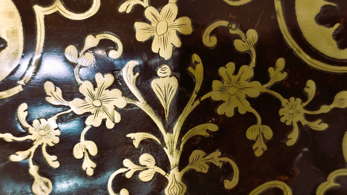 Pendule de console Boulle du XVIIIe siècle, Pierre Philippe Barat, vers 1740, époque Louis XV-photo-1