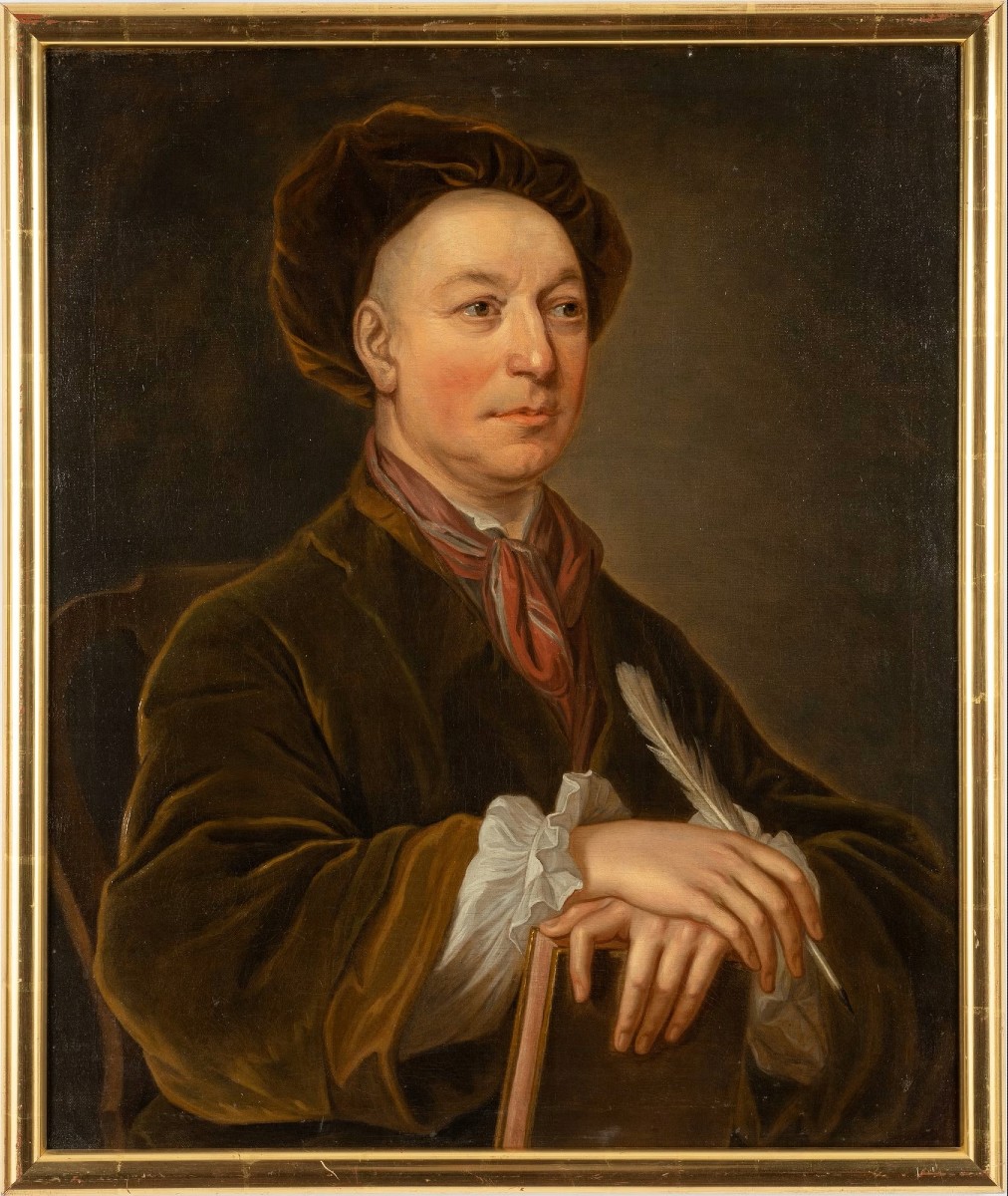 Anton Raphael Mengs, His Entourage, Man With A Beret And A Quill, 18th Century