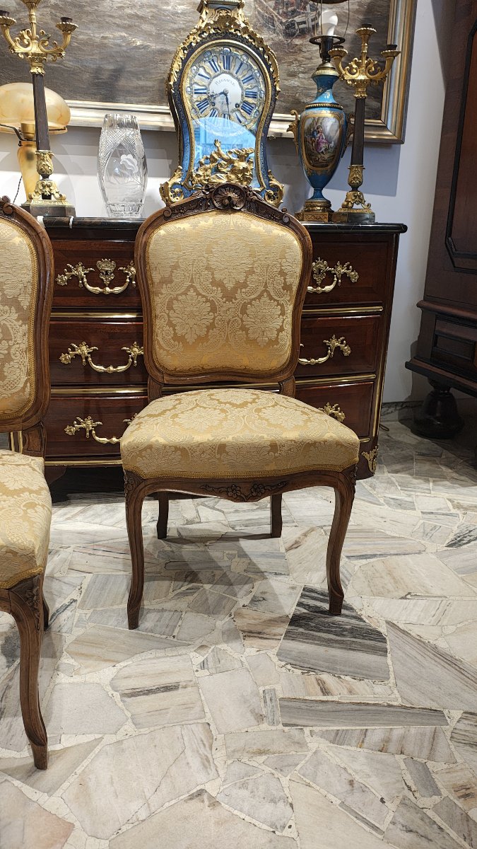 Deux chaises de style Louis XV, vers 1890,-photo-2