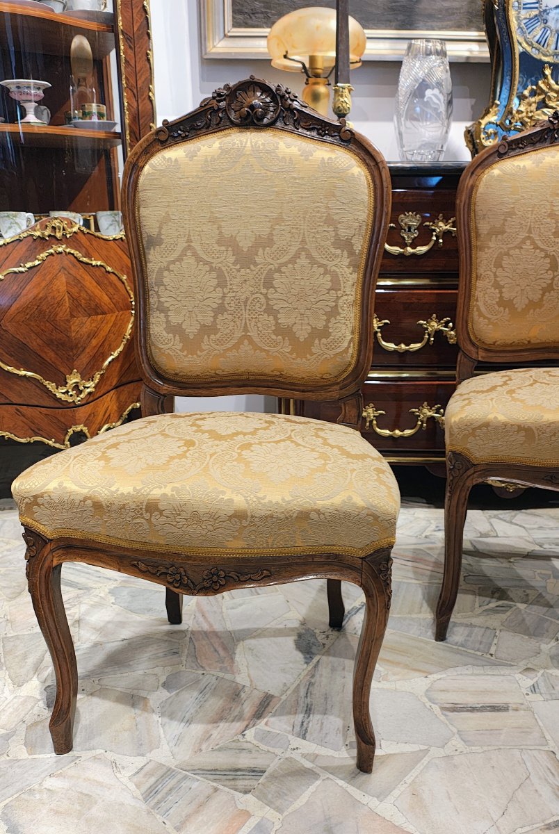 Deux chaises de style Louis XV, vers 1890,-photo-4