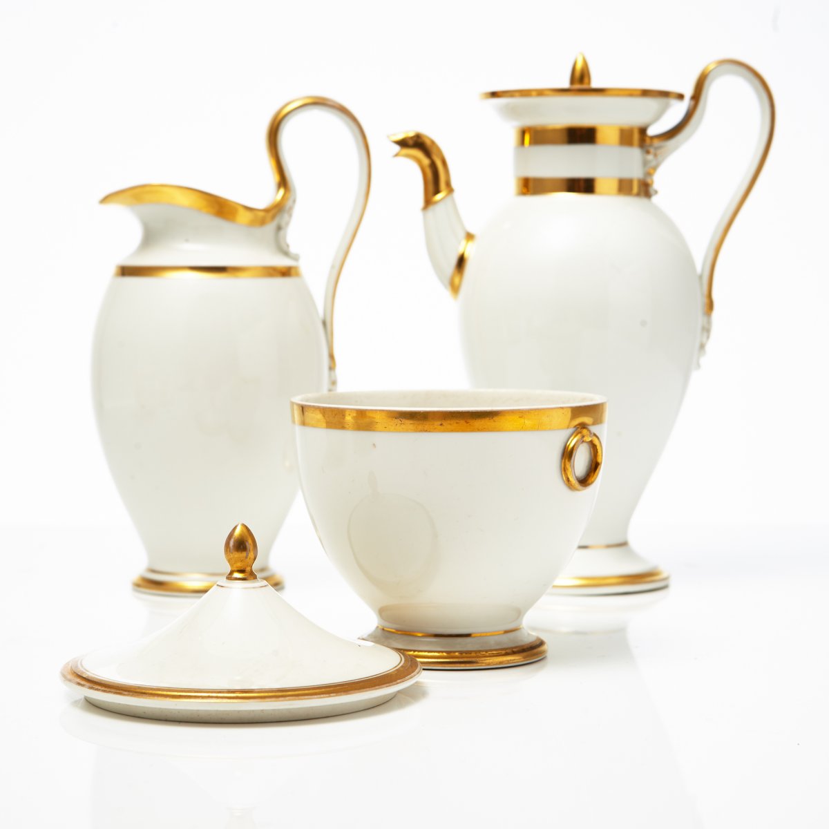 Nymphenburg Biedermeier, Coffee Service Empiric 1830/40-photo-2