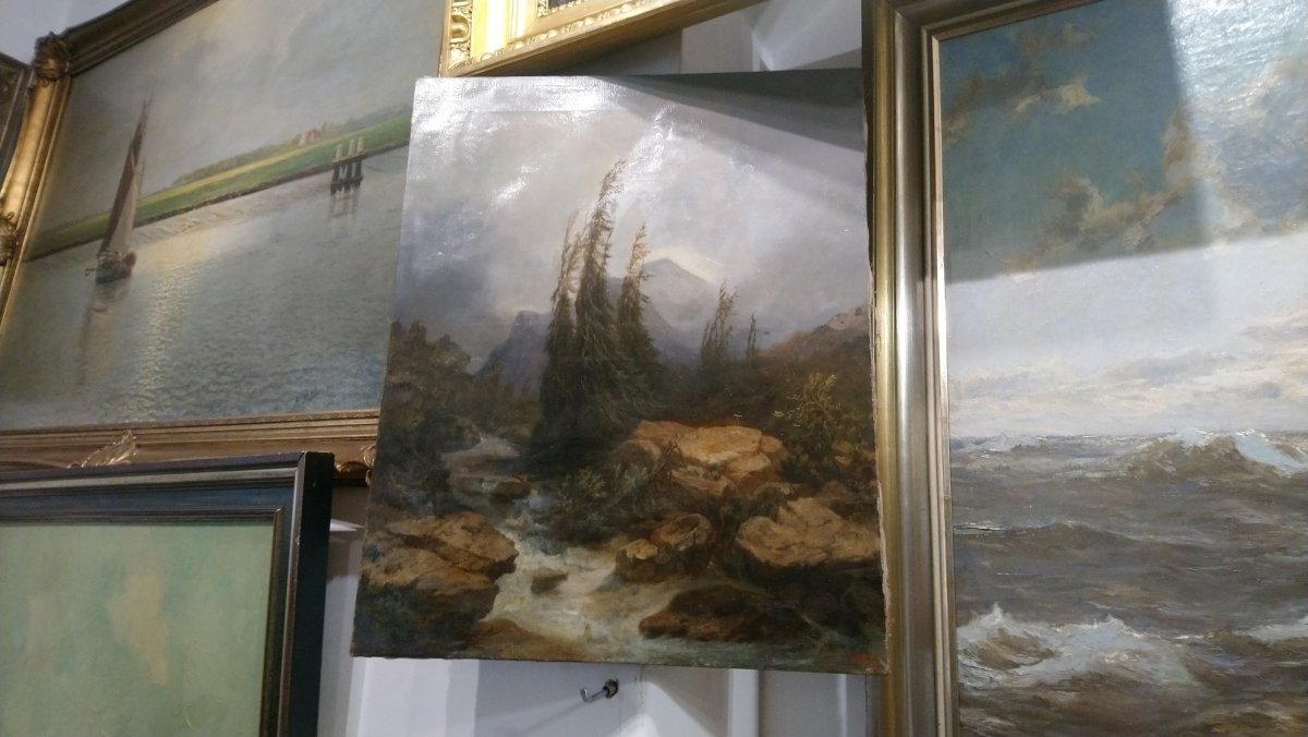 The Beautiful Landscape Of A French Painter From The 19th Century. 1880-photo-2