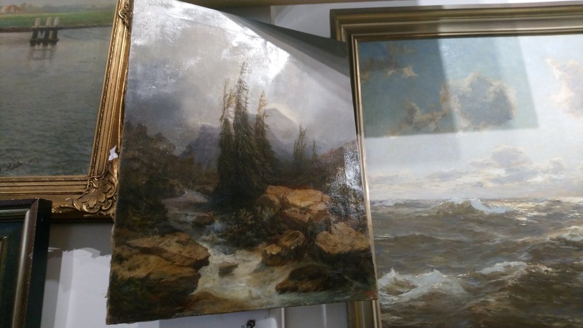 The Beautiful Landscape Of A French Painter From The 19th Century. 1880-photo-4
