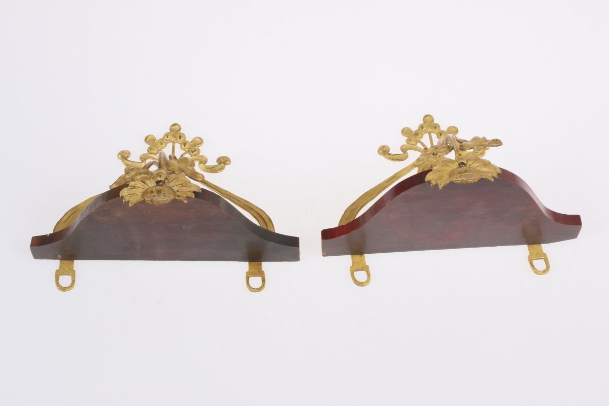 A Pair Of Art Nouveau Style Shelves / Consoles 1900-photo-2