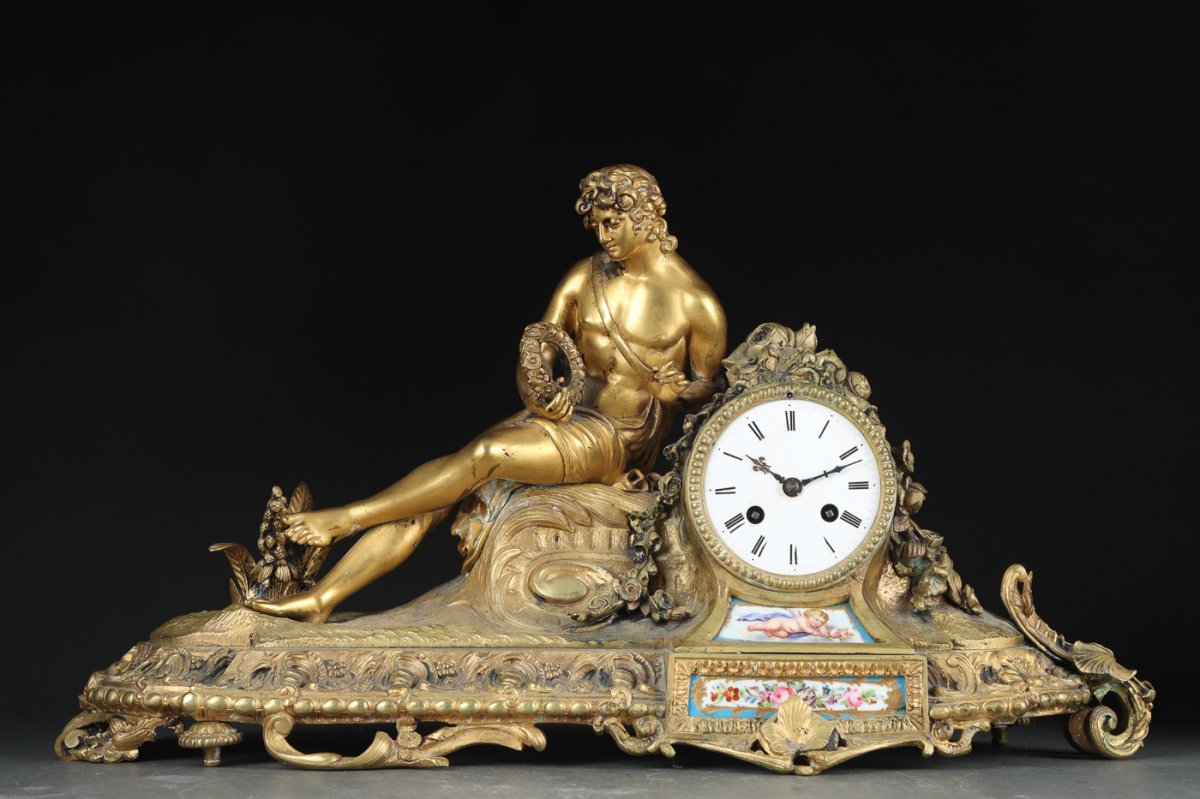 Gilt Bronze Mantel Clock With The Figure Of Orpheus 1844/49