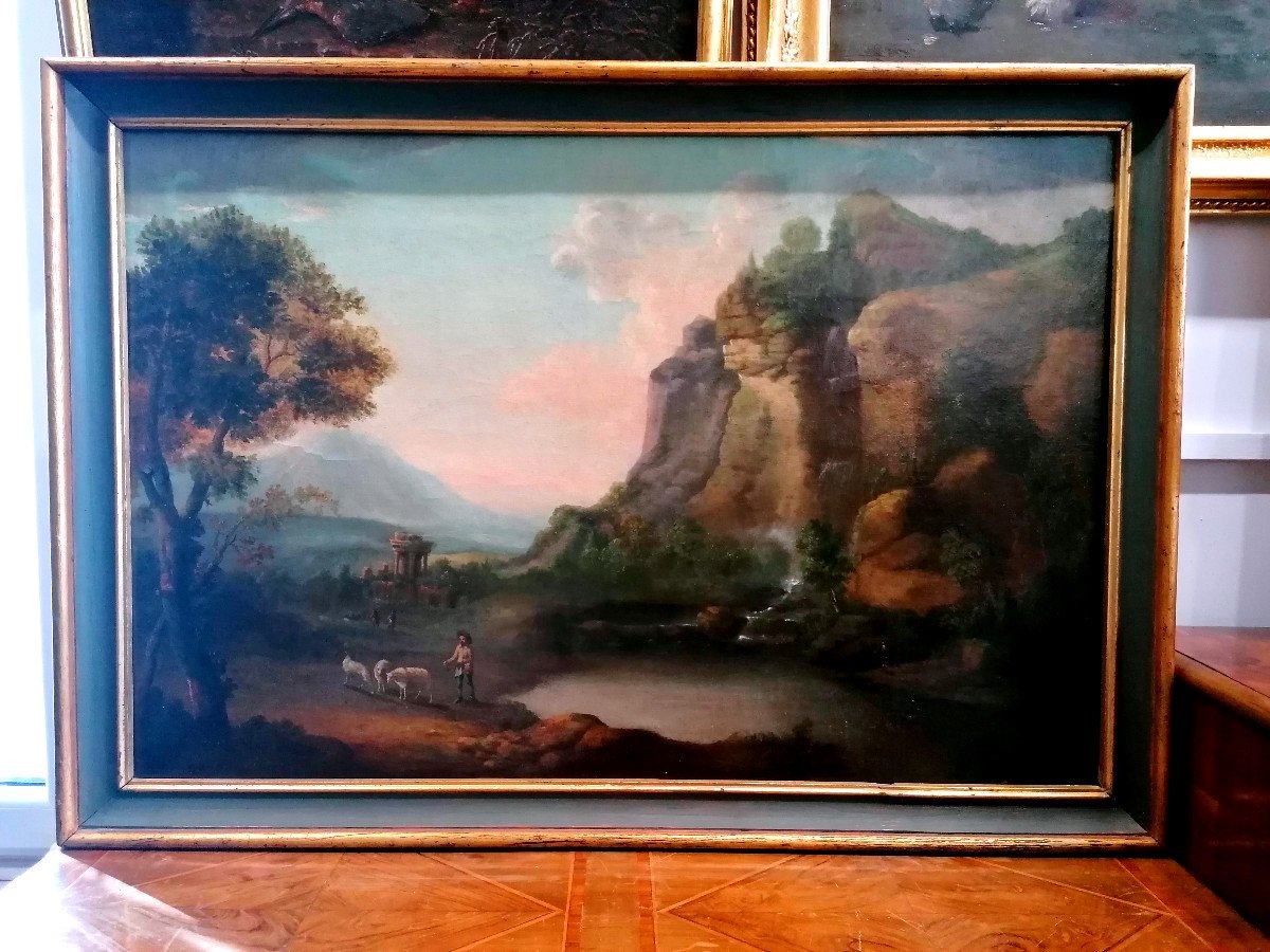 18th Century Landscape With The Ruins Of The Castle-photo-3