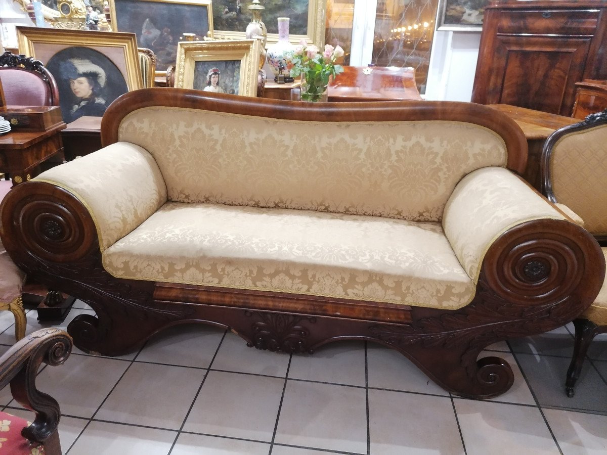 Le Canap&eacute; Biedermeier Vers 1810/30 Est Fou-photo-3