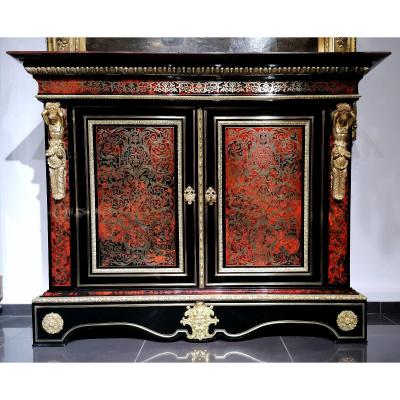 Une Magnifique Armoire Boulle Du 19ème Siècle Anciennement Propriété De La Princesse Croy-solre