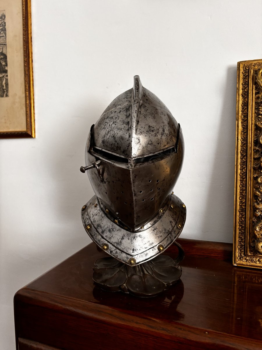 Italian Knight's Helmet Circa 1620-photo-2