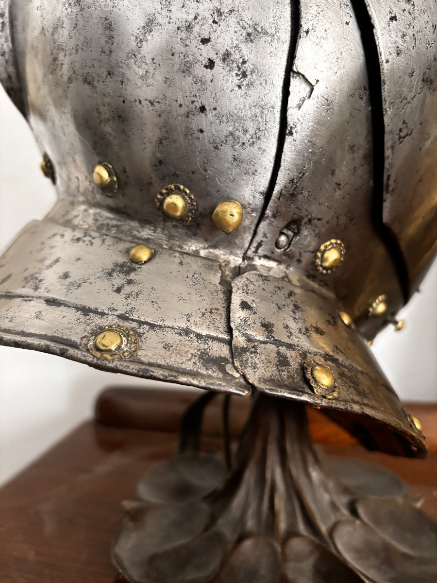 Italian Knight's Helmet Circa 1620-photo-2