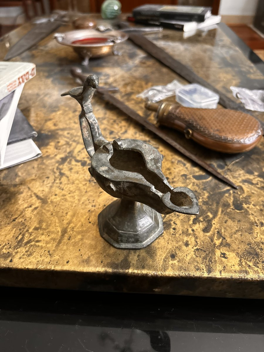 Byzantine/seljuk Bronze Oil Lamp-photo-2