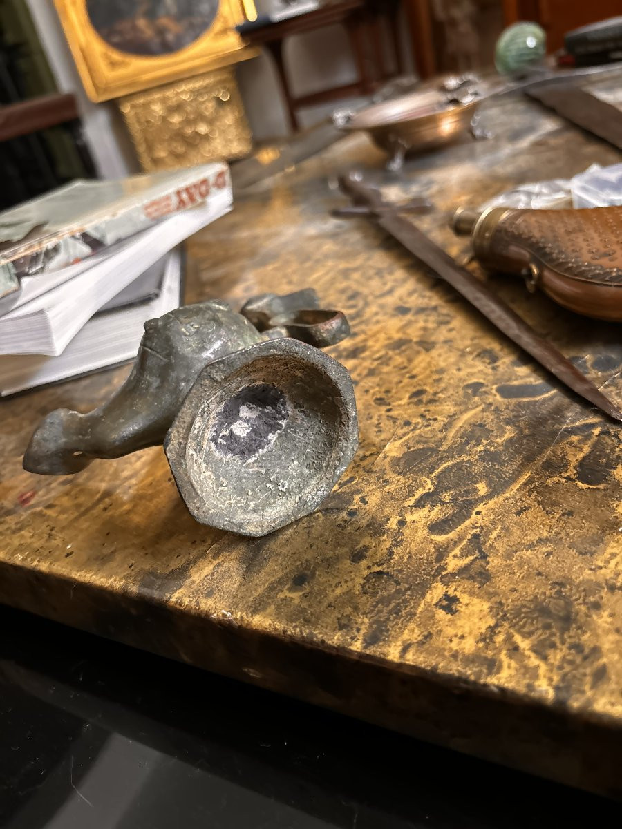 Byzantine/seljuk Bronze Oil Lamp-photo-3