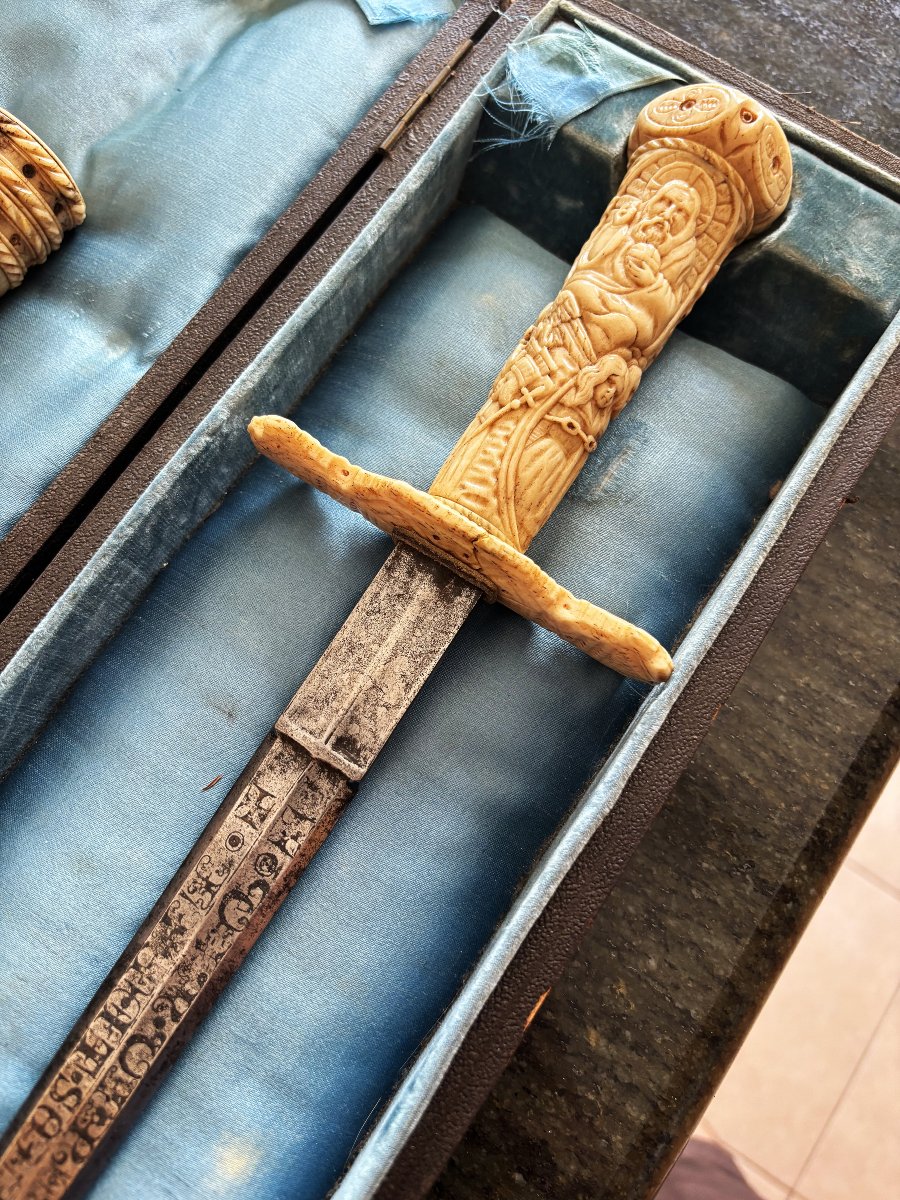 Rare dague de cérémonie allemande, XVIe siècle-photo-3