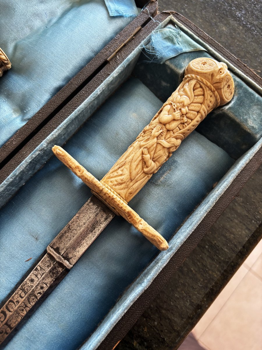 Rare dague de cérémonie allemande, XVIe siècle-photo-5
