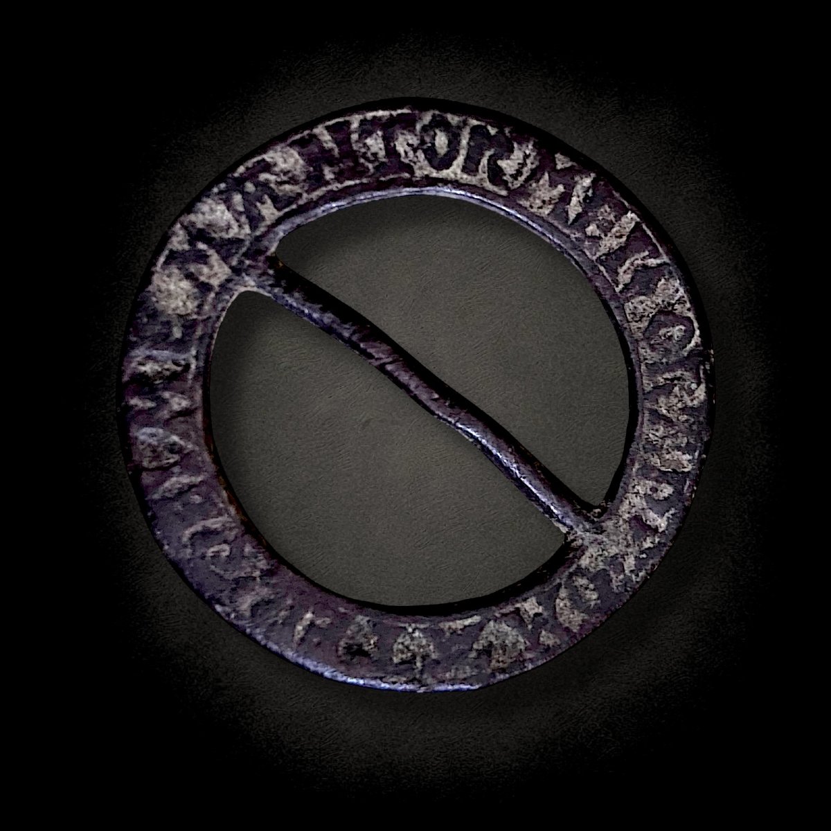 Medieval Bronze Brooch-ring, Bigot Collection-photo-3