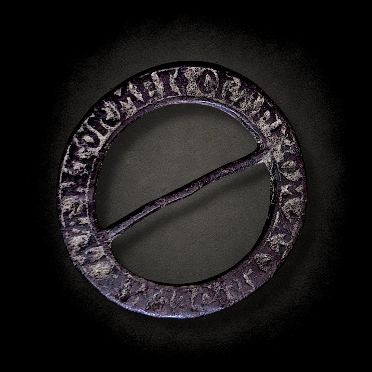 Medieval Bronze Brooch-ring, Bigot Collection-photo-4