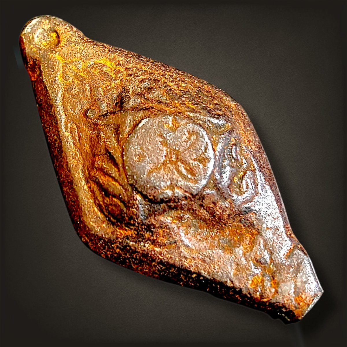 Grand sceau ou moule byzantin pour pendentif en croix-photo-4